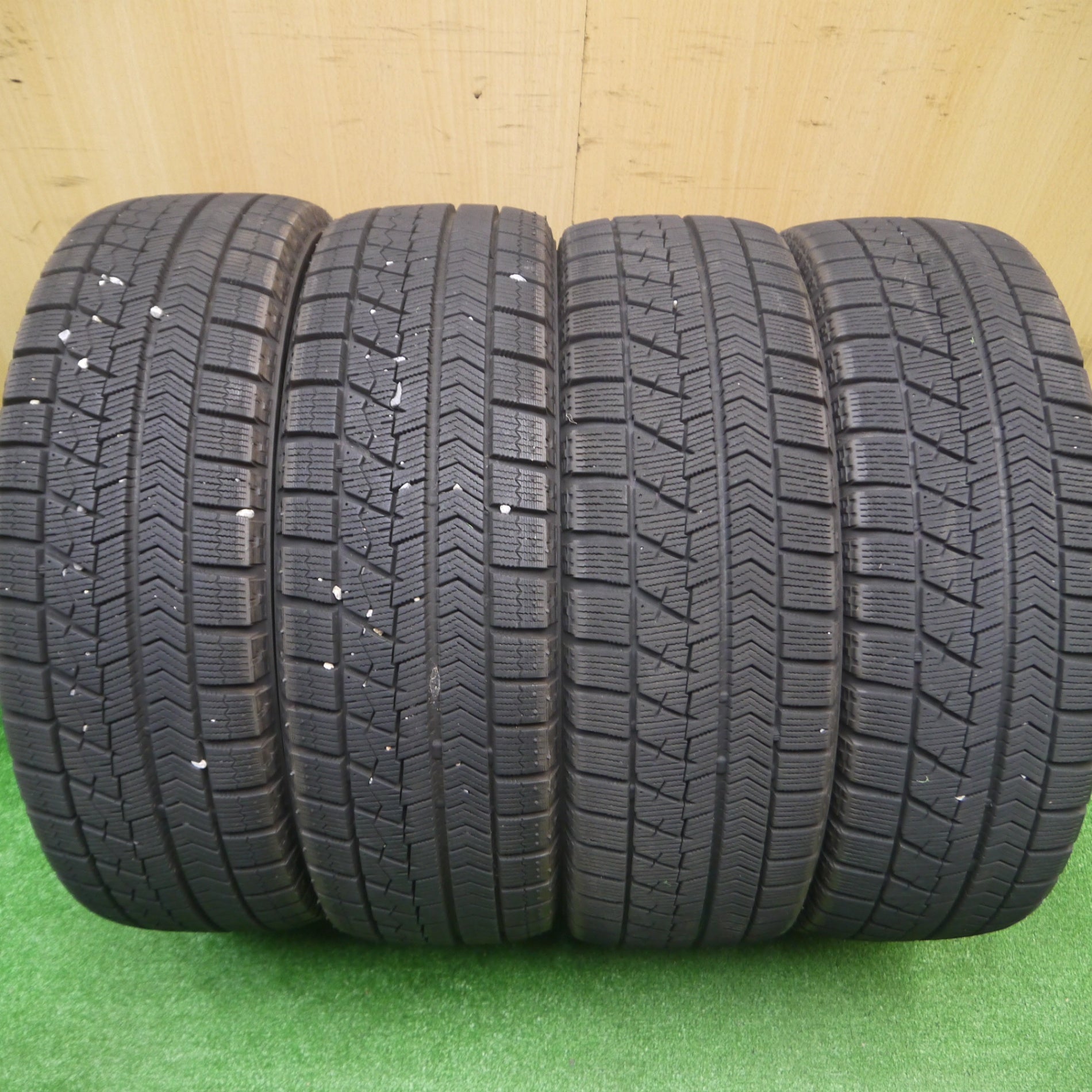 *送料無料* バリ溝！9.5分★ダイハツ L880K コペン 純正 165/50R15 スタッドレス ブリヂストン ブリザック VRX 15インチ  PCD100/4H★4091004Hス