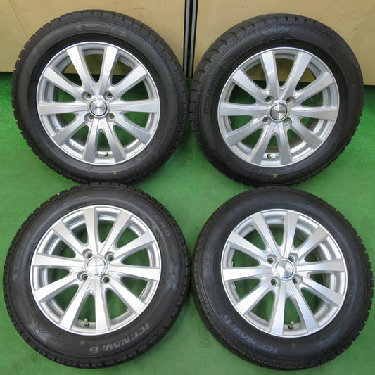 *送料無料* バリ溝！キレイ！9分★スタッドレス 185/60R15 グッドイヤー アイスナビ6 ravrion RS01 ラブリオン 15インチ PCD100/4H★4072703イス