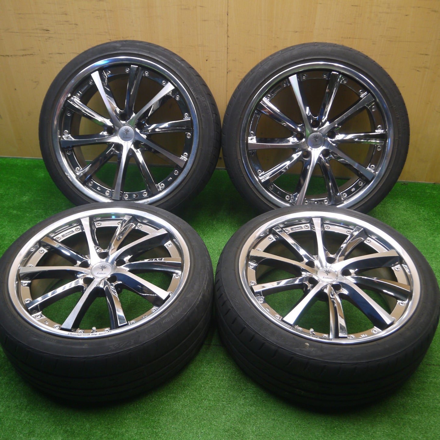 *送料無料* 4本価格★kranze ヴィシュヌ 225/40R19 ブリヂストン エコピア PZ-X 19インチ PCD114.3/5H★4090902Hノ