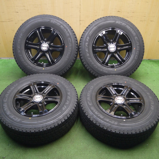 *送料無料* バリ溝！キレイ！9.5分★ハイエース等 195/80R15 スタッドレス グッドイヤー アイスナビ カーゴ D.O.S. SJ-T6 DOS PCD139.7/6H★4032711Hス