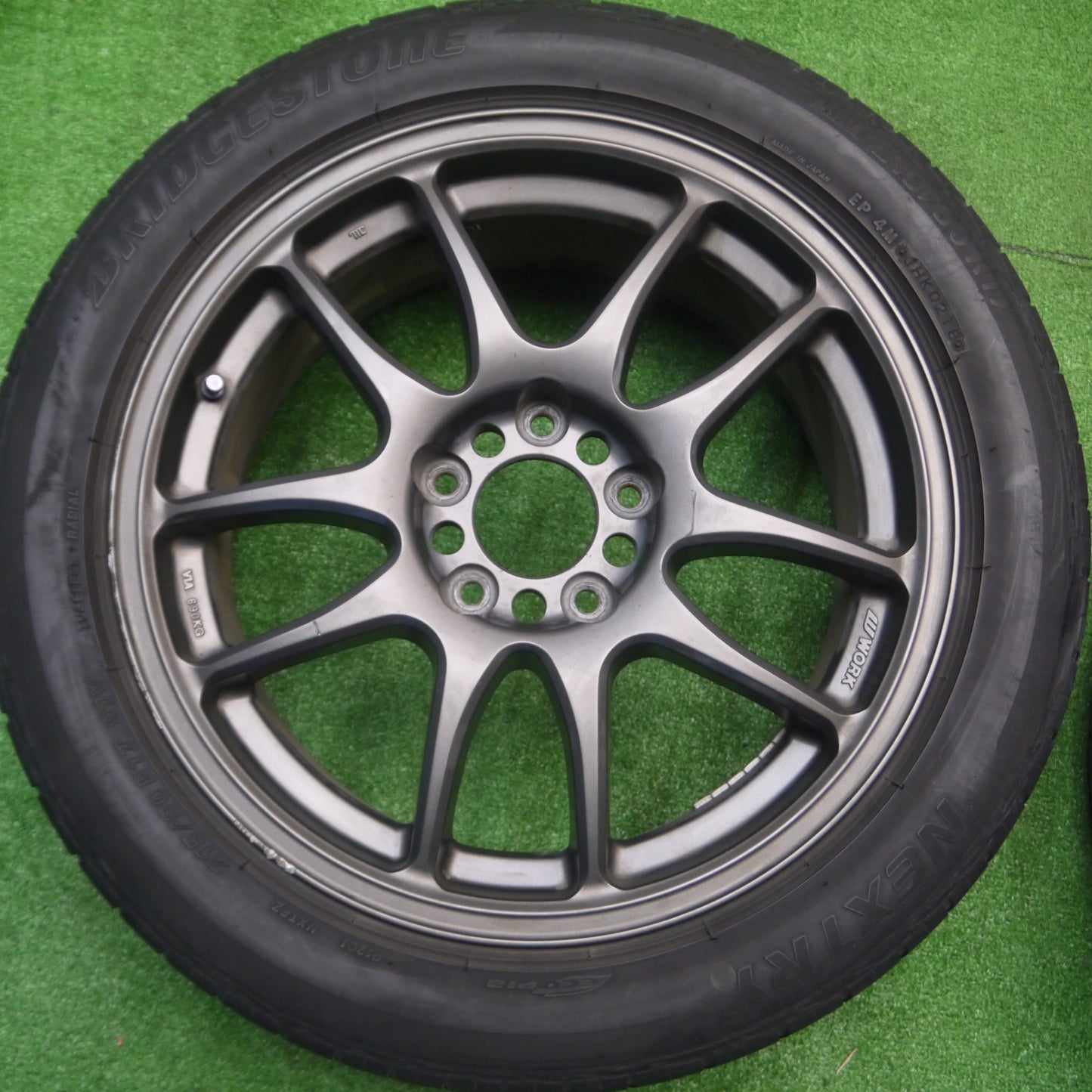 *送料無料* バリ溝！21年！8.5分★WORK EMOTION CR KAI 215/50R17 ヨコハマ エコス ES31 ブリヂストン ネクストリー エコピア ワーク PCD114.3/5H★4090906Hノ