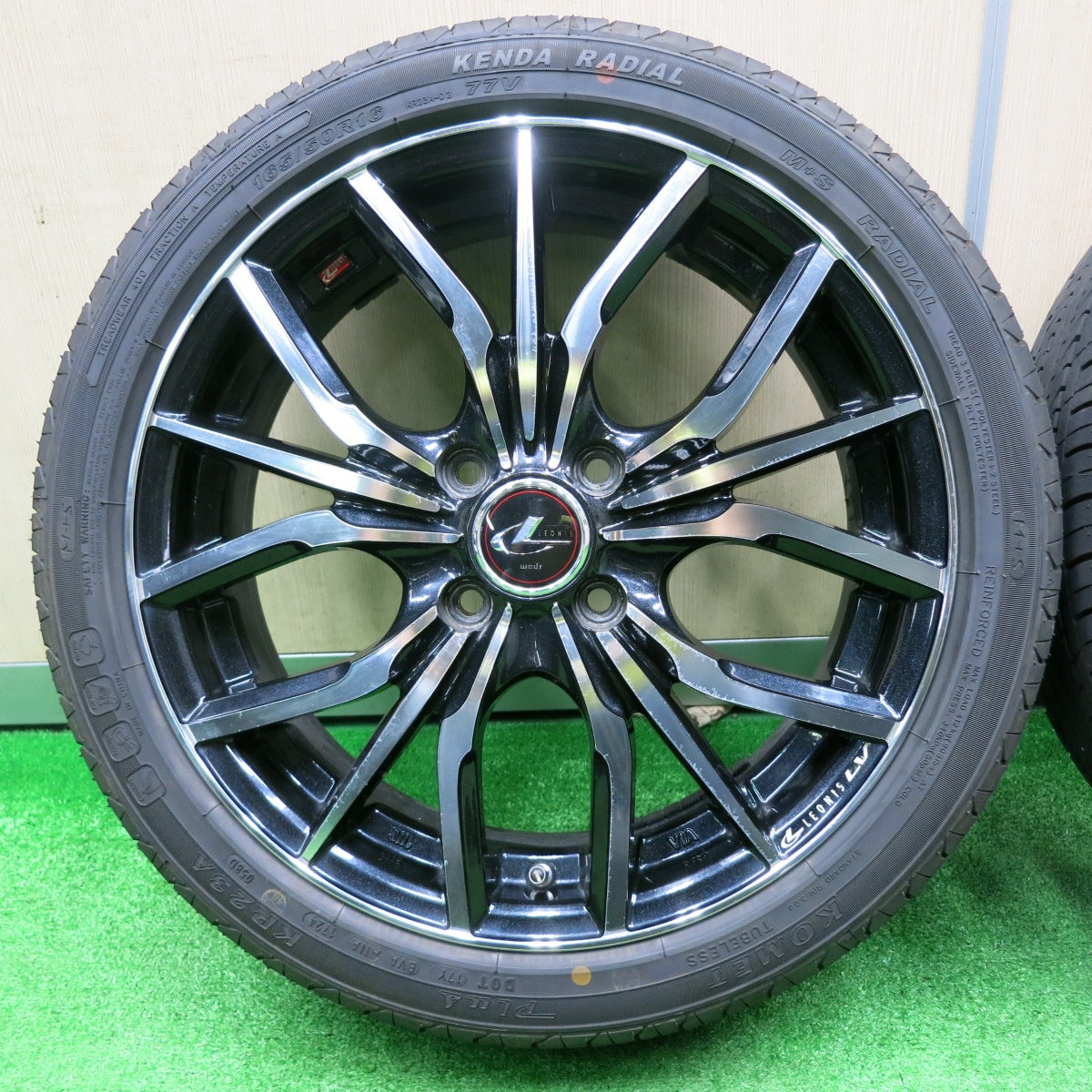 [送料無料] 超バリ溝！24年！ほぼ10分★165/50R16 LEONIS LV ケンダ ラジアル KOMET プラス KR23A レオニス 16インチ PCD100/4H★4100505NJノ