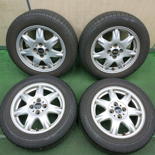 *送料無料* バリ溝！9.5分★BMW MINI ミニ 純正 175/65R15 ブリヂストン エコピア NH100C 15インチ PCD100/4H★4061102HAノ