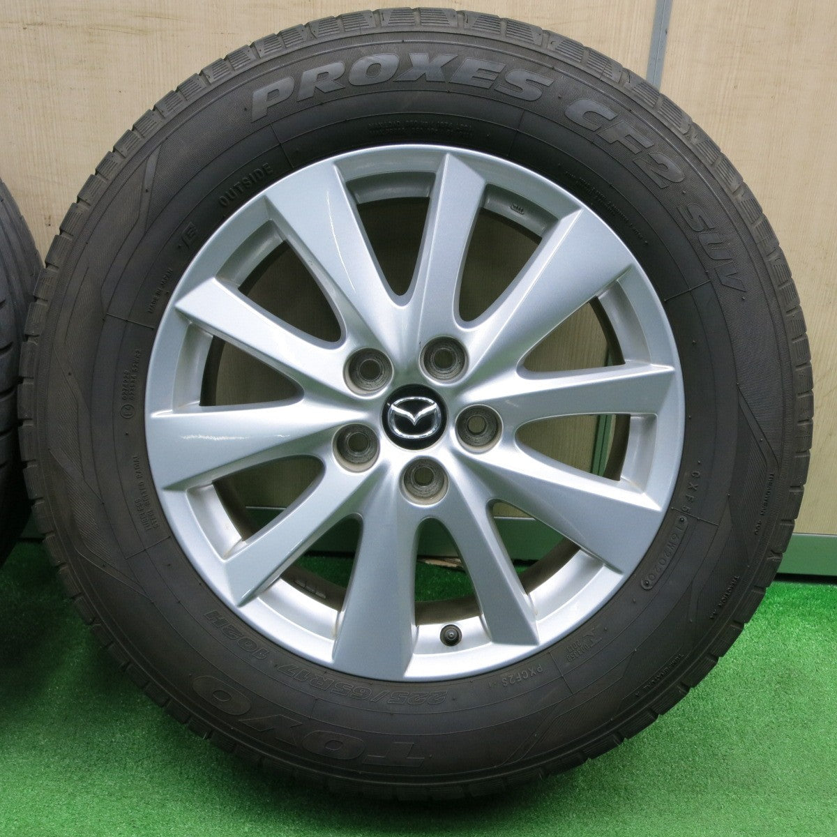 [送料無料] バリ溝！20年！キレイ！9.5分★マツダ CX-5 純正 225/65R17 トーヨー プロクセス CF2 SUV 17インチ PCD114.3/5H★4111201NJノ