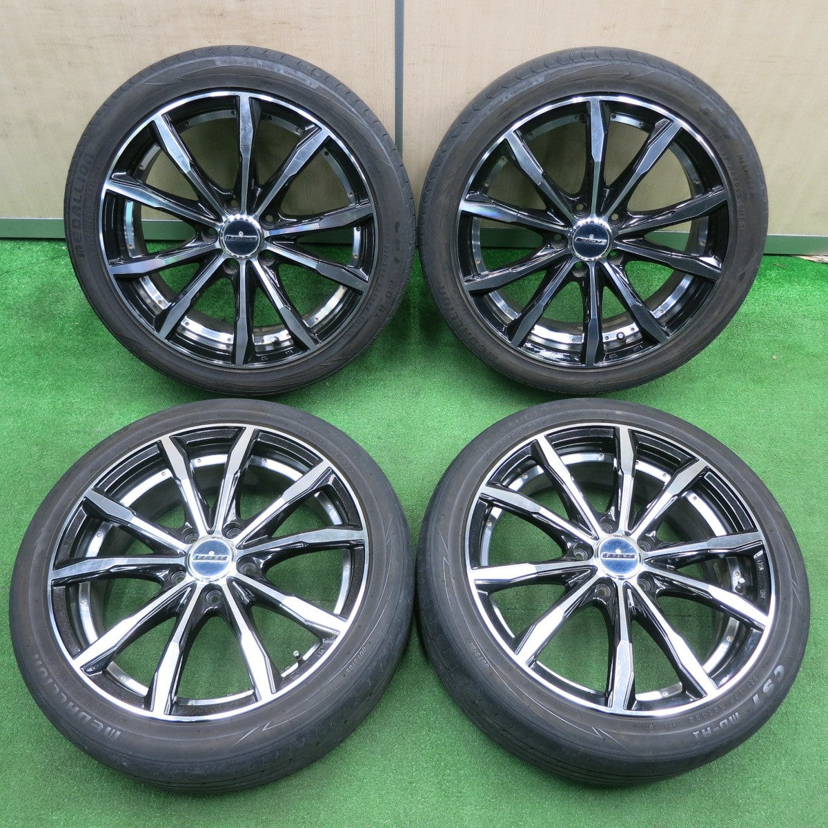 [送料無料] キレイ！21年★Stich LEGZAS Fauvex 215/45R18 メダリオン CST MD-A1 18インチ シュティッヒ レグザス PCD114.3/5H★4122006TNノ