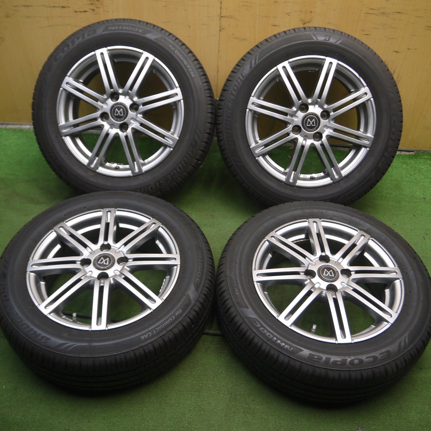 *送料無料* バリ溝！キレイ！9分★175/65R15 ブリヂストン エコピア NH100C MANARAY マナレイ 15インチ PCD100/4H★4040803Hノ