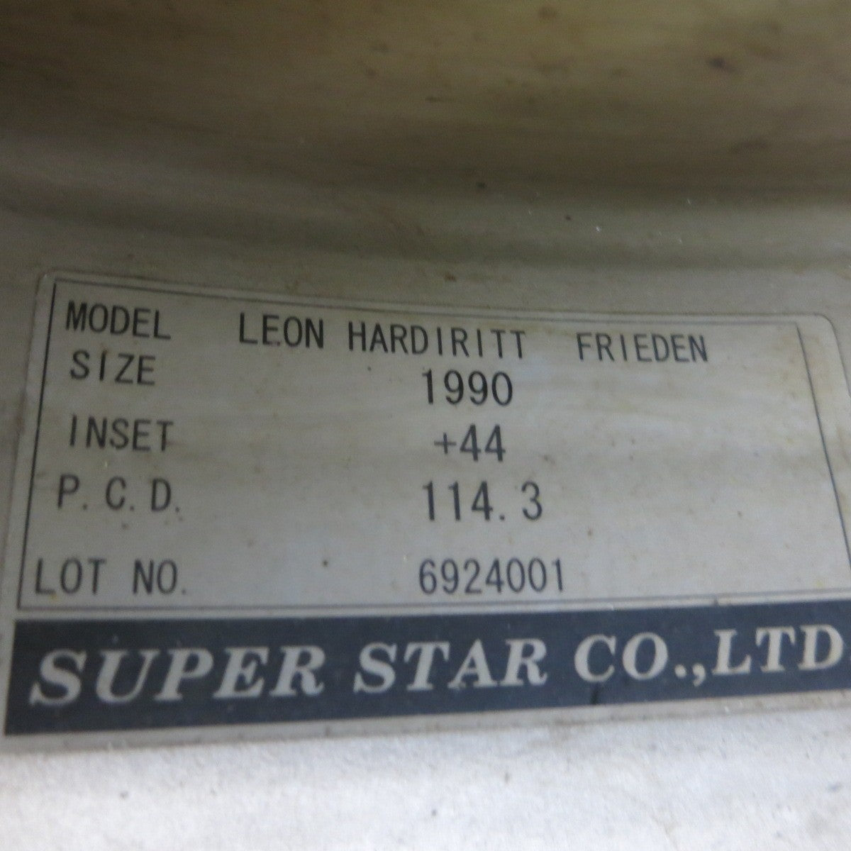 *送料無料* 2本価格★LEON HARDIRITT FRIEDEN レオンハルト フリーデン SUPER STAR 19インチ ホイール 19×9.0J PCD114.3/5H★4081201ナホ