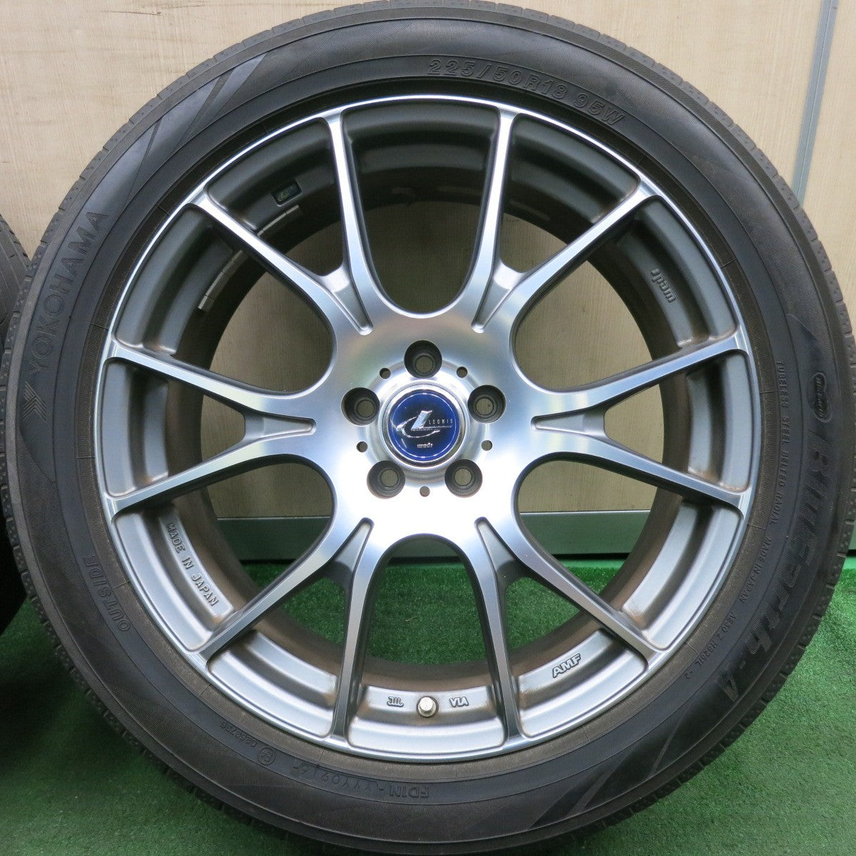 *送料無料* 4本価格★フォレスター等 LEONIS AMF 225/50R18 ヨコハマ BluEarth-A レオニス PCD100/5H★4070501HAノ