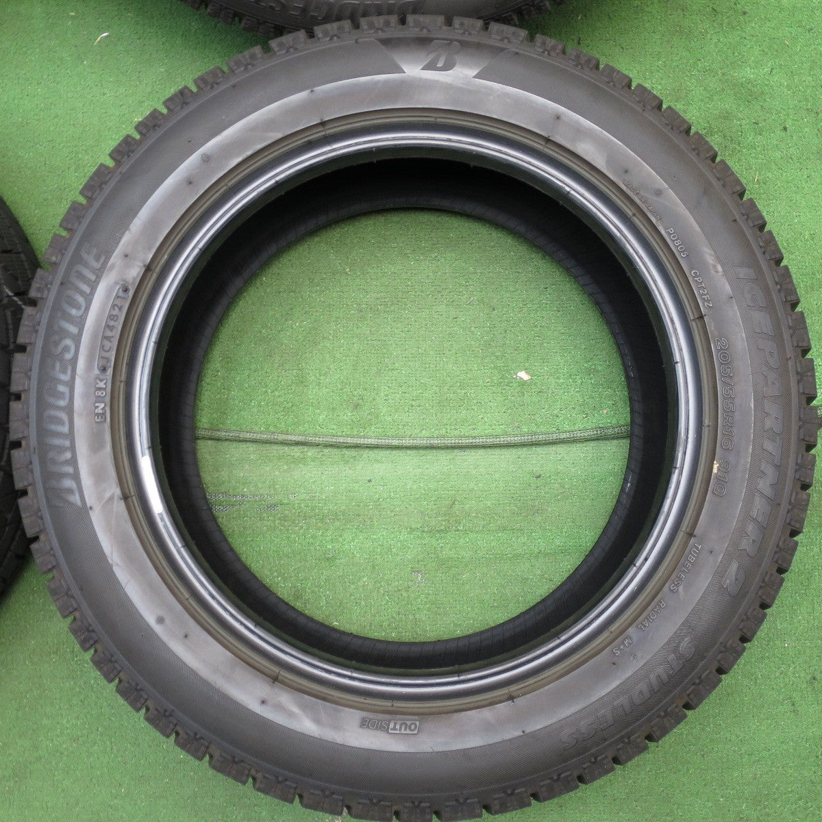 *送料無料* バリ溝！21年！9.5分★スタッドレス 205/55R16 ブリヂストン アイスパートナー2 タイヤ 16インチ セレナ インプレッサ等★4033011KKスタ
