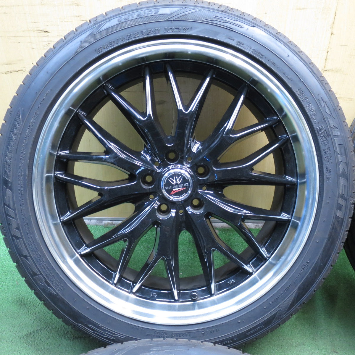 *送料無料* バリ溝！20年！9.5分★LOXARNY MULTI FORCHETTAⅡ 245/45R20 ファルケン アゼニス FK510 ロクサーニ PCD114.3/5H★4040602クノ