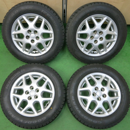 *送料無料* 超バリ溝！ほぼ10分★トヨタ プレミオ 純正 195/65R15 スタッドレス グッドイヤー アイスナビ6 15インチ PCD100/5H★4032706イス