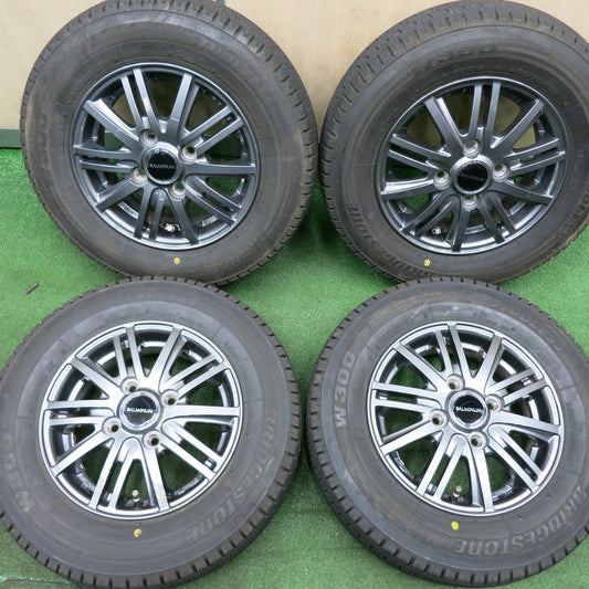 *送料無料* バリ溝！22年！キレイ！8.5分★スタッドレス 145/80R12 80/78N ブリヂストン W300 BALMINUM バルミナ 12インチ PCD100/4H★4042503NJス