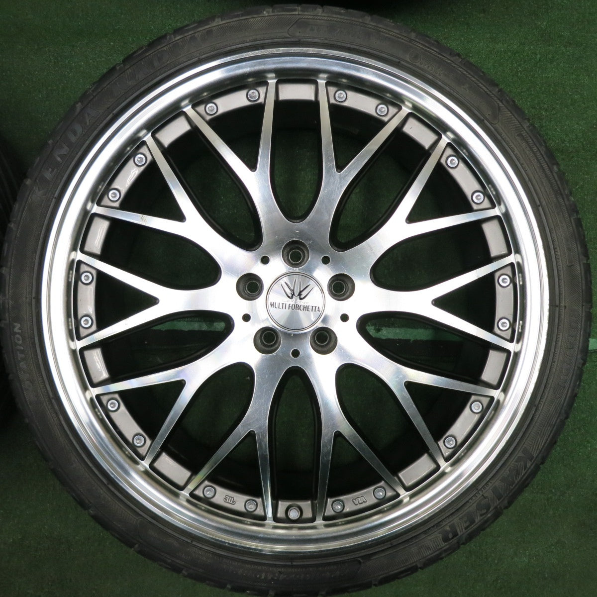 *送料無料* バリ溝！9.5分★LOXARNY MULTI FORCHETTA 225/35R19 ケンダ ラジアル カイザー ロクサーニ 19インチ PCD114.3/5H★4032505TNノ