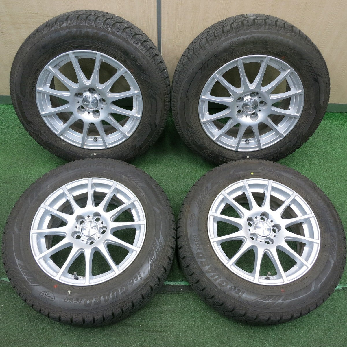 *送料無料* バリ溝！20年！9分★プリウス 等 195/65R15 スタッドレス ヨコハマ アイスガード iG60 Tiradoγ La-Strada 阿部商会 PCD100/5H★4041901NJス