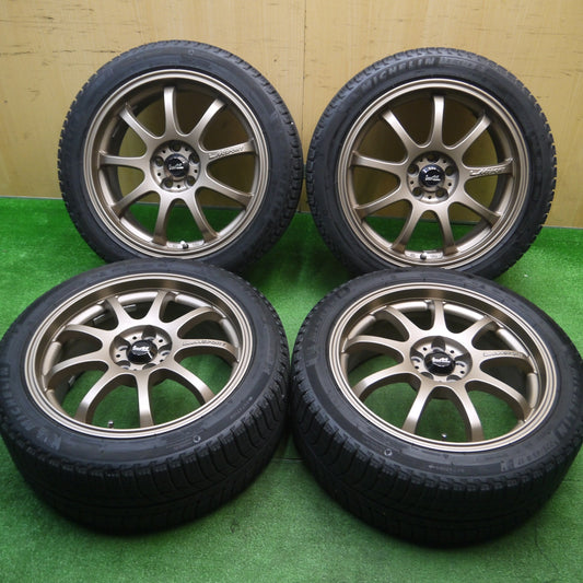 [送料無料] バリ溝！キレイ！9分★プリウス 86 等 LM SPORT 225/45R17 スタッドレス ミシュラン X-ICE3+ LMスポーツ 17インチ PCD100/5H★4121311Hス