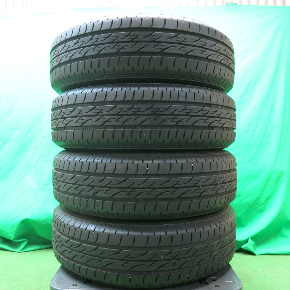 *送料無料* バリ溝！ほぼ10分★ダイハツ タント 純正 155/65R14 ブリヂストン ネクストリー エコピア 14インチ  PCD100/4H★4052503ナノ