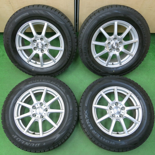 *送料無料* バリ溝！21年！ほぼ10分★スタッドレス 215/65R16 ダンロップ ウインターマックス WM02 ravrion ラブリオン PCD114.3/5H★4042609イス