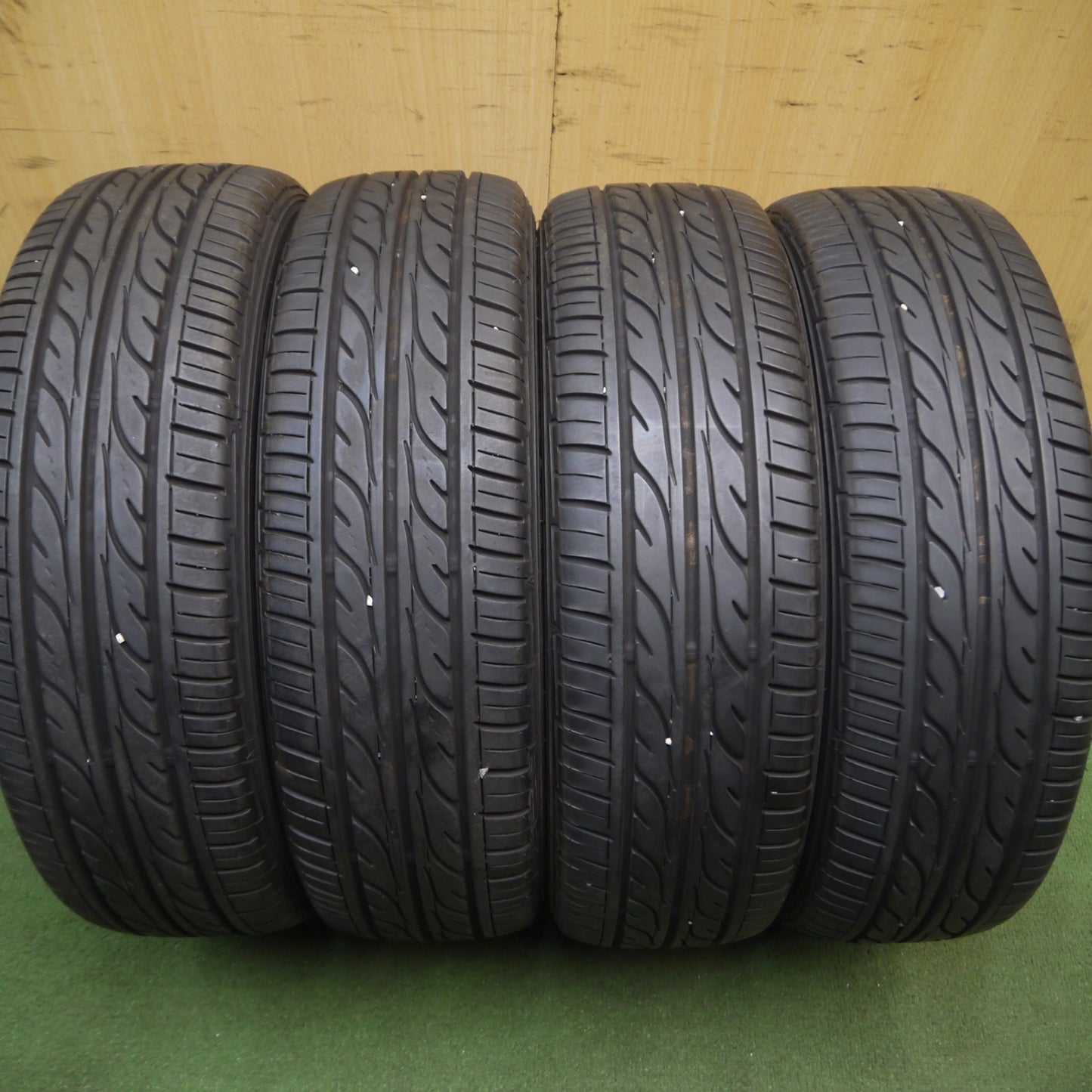 *送料無料* バリ溝！9分★スズキ ワゴンR スティングレー 純正 165/55R15 ダンロップ EC202 15インチ PCD100/4H★4040513Hノ