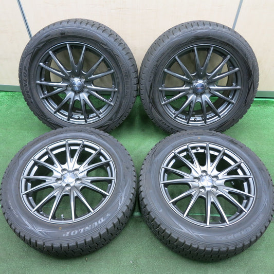 *送料無料* バリ溝！キレイ！9.5分★XV等 225/55R17 スタッドレス ダンロップ ウインターマックス WM01 VELVA SPORT ヴェルヴァ PCD100/5H★4051508HAス