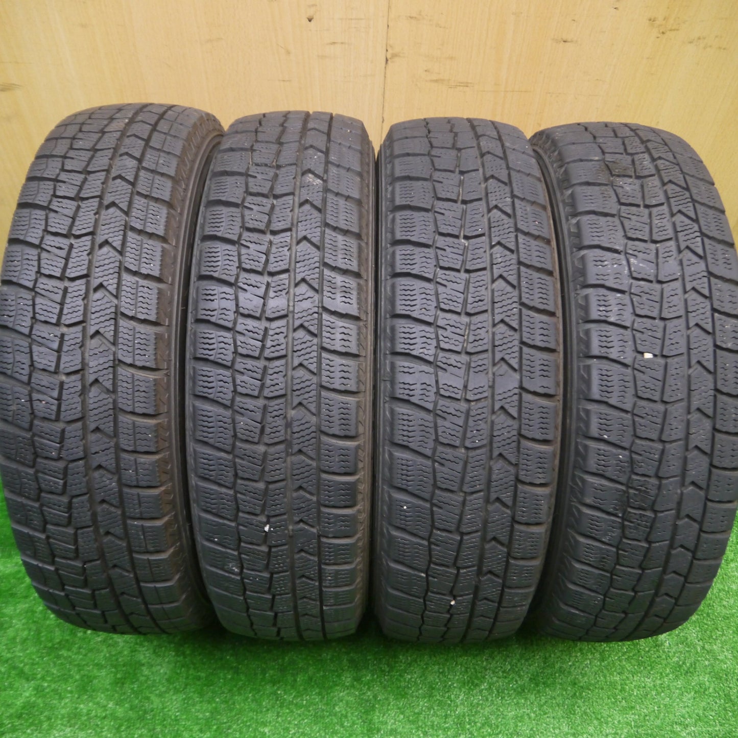 *送料無料* バリ溝！20年！9分★スタッドレス 155/65R13 ダンロップ ウインターマックス WM02 WAREN ヴァーレン 13インチ PCD100/4H★4080606Hス