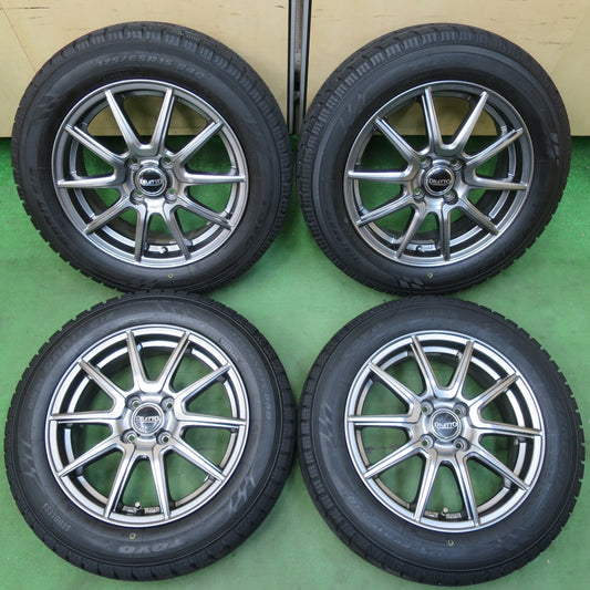 [送料無料] バリ溝！キレイ！9.5分以上★スタッドレス 175/65R15 トーヨー オブザーブ ガリット GIZ DILETTO ディレット 15インチ PCD100/4H★5040707イス