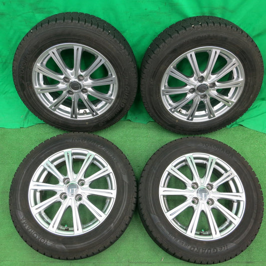 *送料無料* バリ溝！キレイ！9.5分★スタッドレス 185/65R15 ヨコハマ アイスガード iG50 プラス MiLLOUS ミルアス 15インチ PCD100/4H★4042905ナス