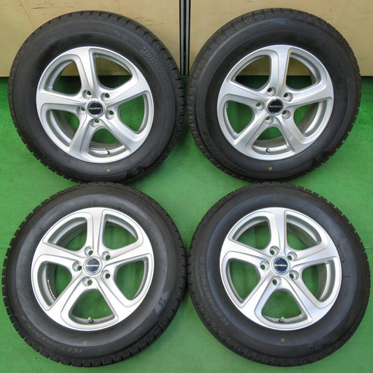 *送料無料* バリ溝！21年！キレイ！9.5分以上★スタッドレス 215/60R16 ブリヂストン アイスパートナー2 BALMINUM バルミナ 16インチ PCD114.3/5H★4061102イス