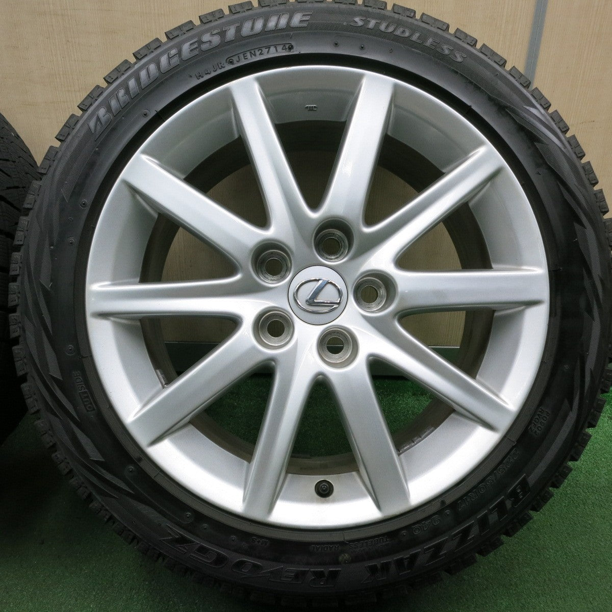 *送料無料* 4本価格★レクサス GS350 純正 225/50R17 スタッドレス ブリヂストン ブリザック REVO GZ 17インチ  PCD114.3/5H★4052704HAス