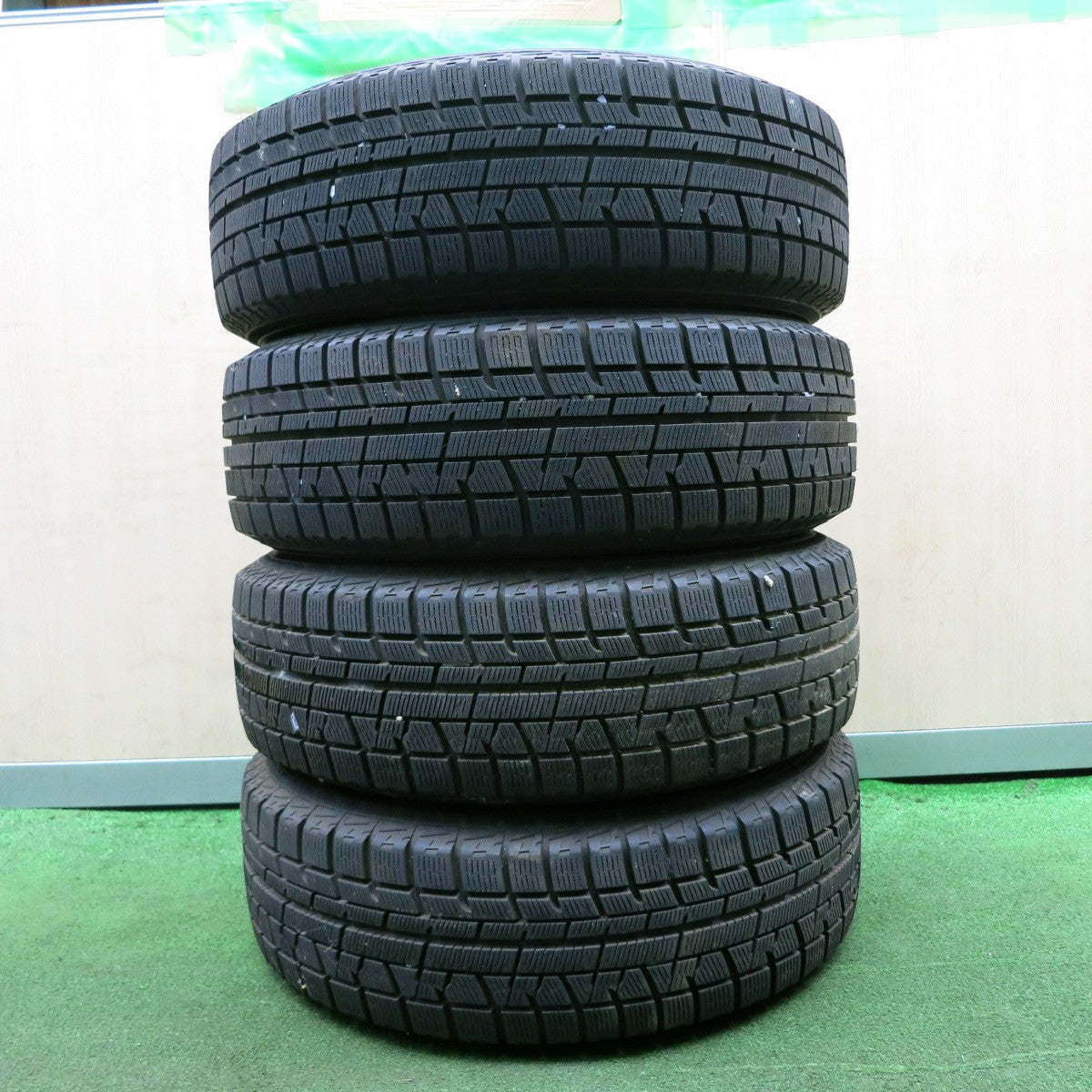 *送料無料* バリ溝！ほぼ10分★マツダ アクセラ 純正 195/65R15 スタッドレス ヨコハマ アイスガード iG50 プラス 15インチ PCD114.3/5H★4050303NJス