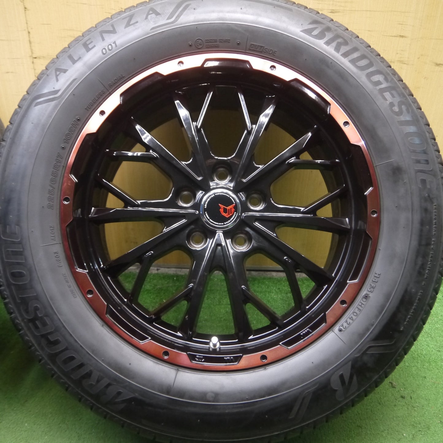 *送料無料* キレイ！22年★LEHRMEISTER 225/65R17 ブリヂストン アレンザ 001 レアマイスター 17インチ PCD114.3/5H★4050108Hノ