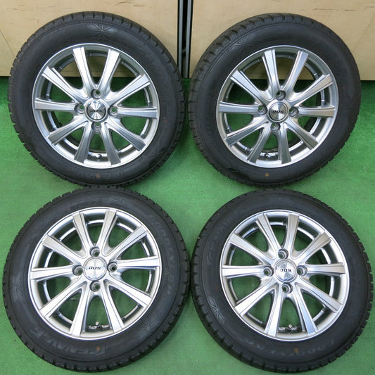 *送料無料* 超バリ溝！キレイ！ほぼ10分★スタッドレス 155/65R14 グッドイヤー アイスナビ6 D.O.S. DOS 14インチ PCD100/4H★4051111イス