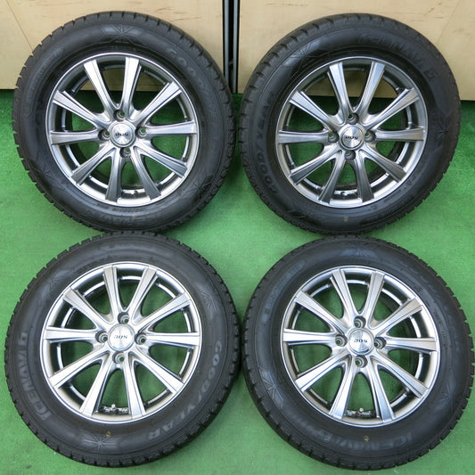 *送料無料* バリ溝！キレイ！9.5分以上★スタッドレス 185/65R15 グッドイヤー アイスナビ6 D.O.S. DOS 15インチ PCD100/4H★4052104イス