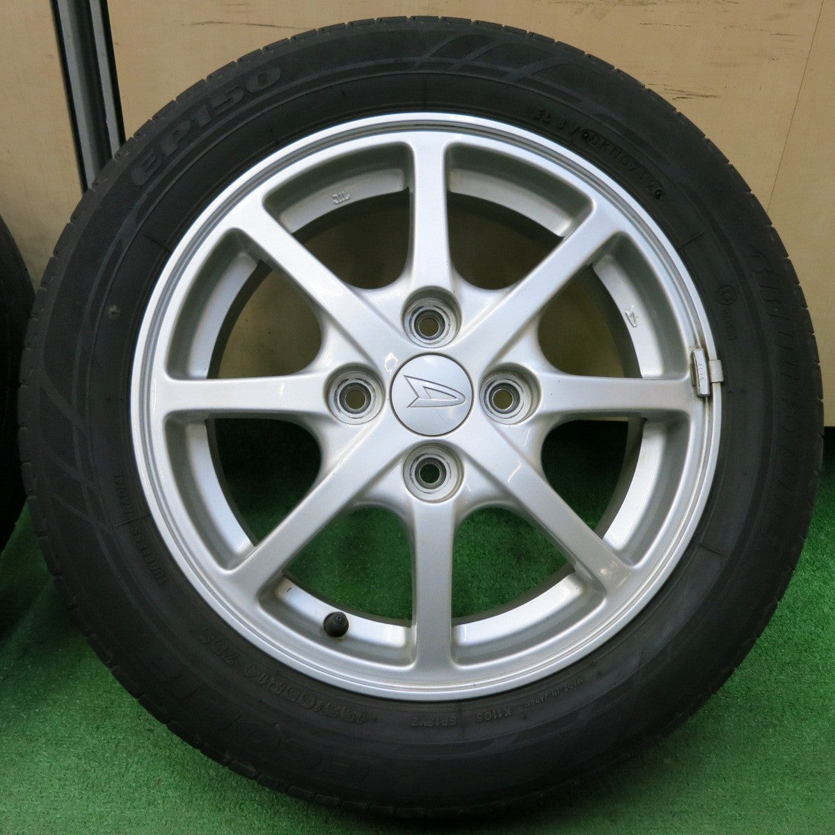 *送料無料* 4本価格★ダイハツ ムーヴ カスタム LA100S 純正 155/65R14 ブリヂストン エコピア EP150 14インチ PCD100/4H★4050210イノ