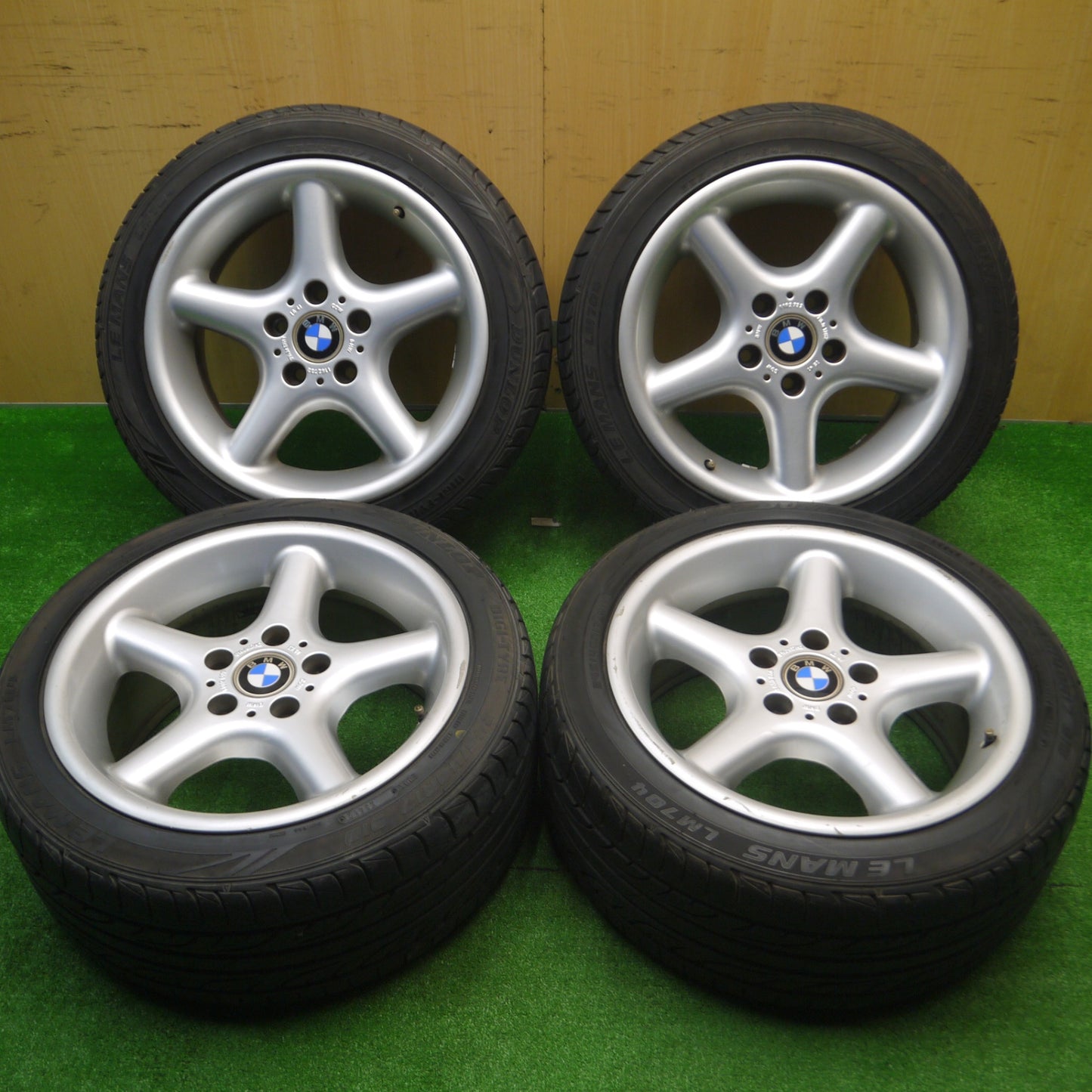 *送料無料* バリ溝！9.5分★BMW E36 Z3 純正 225/45R17 245/40R17 ダンロップ LE MANS LM704 17インチ PCD120/5H★4090607Hノ