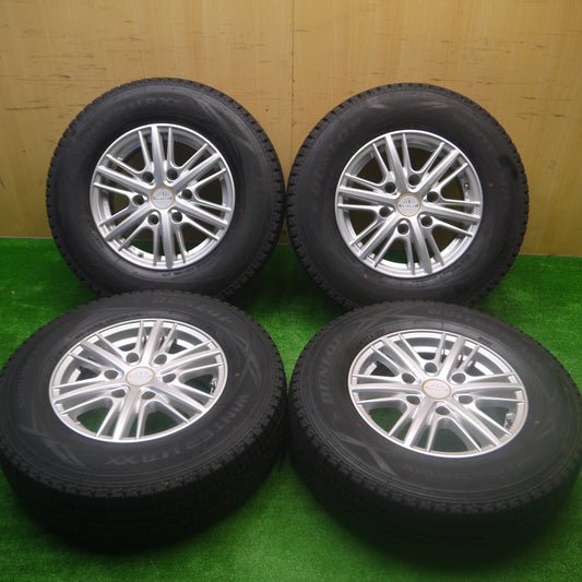 *送料無料* バリ溝！21年！キレイ！9.5分★ハイエース等 195/80R15 スタッドレス ダンロップ ウインターマックス SV01 Granverd グランバード PCD139.7/6H★4081904Hス