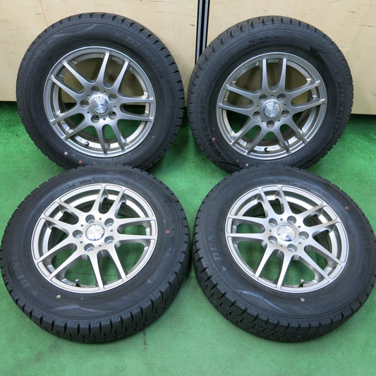 *送料無料* バリ溝！22年！キレイ！9.5分★スタッドレス 195/65R15 ダンロップ ウインターマックス WM02 STRANGER ストレンジャー PCD114.3/5H★4072504SYス