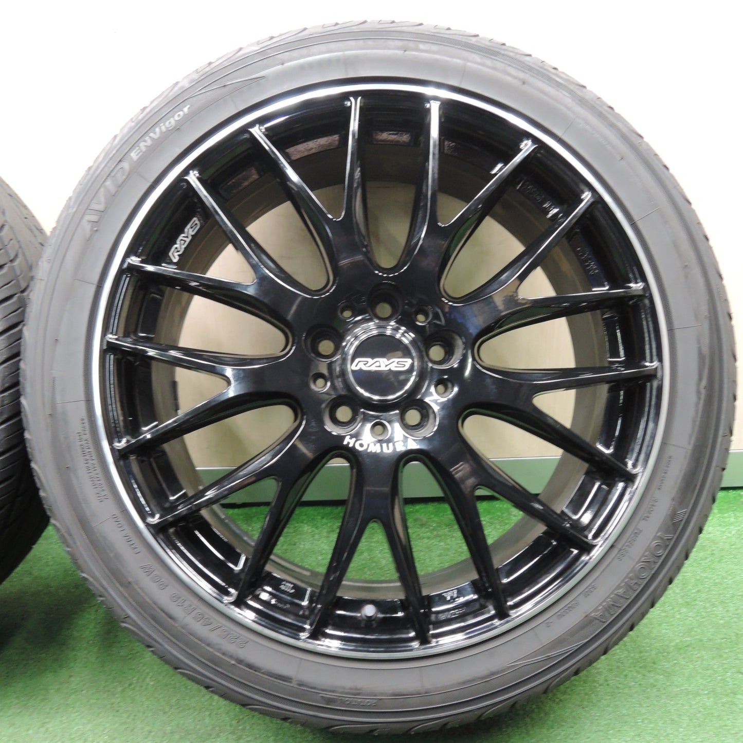 *送料無料* バリ溝！21年！キレイ！9.5分★RAYS HOMURA 2X9PLUS 225/45R19 ヨコハマ AVID ENVigor ピレリ P1 レイズ ホムラ PCD114.3/5H★4030505NJノ