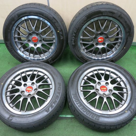 *送料無料* 4本価格！23年★BBS RG312 205/55R16 ブリヂストン ポテンザ RE-71RS 16インチ PCD114.3/5H★4051301NJノ