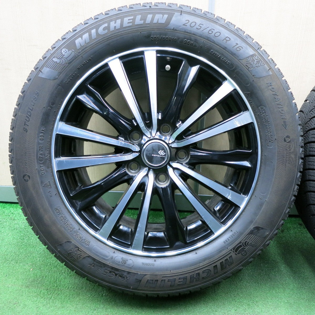 *送料無料* バリ溝！9.5分★スタッドレス 205/60R16 ミシュラン X-ICE3+ CEREBRO セレブロ 16インチ PCD114.3/5H★4032101NJス