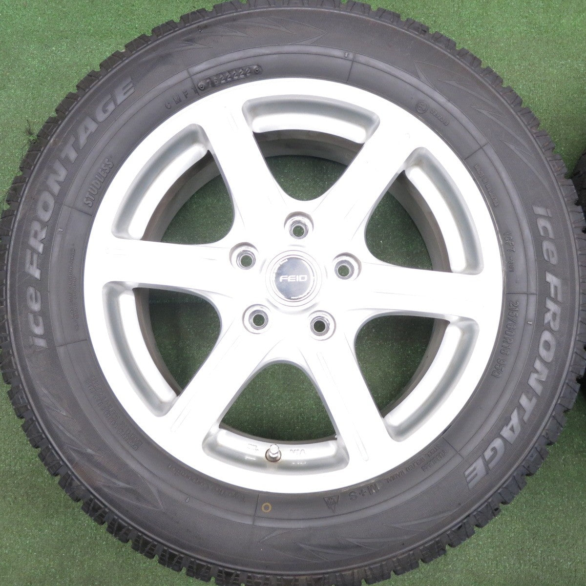 *送料無料* 超バリ溝！22年！ほぼ10分★スタッドレス 215/60R16 アイスフロンテージ FEID ice FRONTAGE 16インチ PCD114.3/5H★4050508HAス