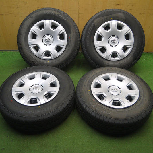 *送料無料* 新車外し！22年★トヨタ 200系 ハイエース 純正 スチール 195/80R15 107/105N ダンロップ SP175N 15インチ PCD139.7/6H★4050704Hノ