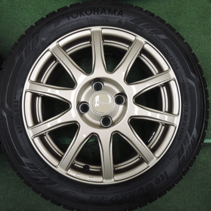 *送料無料* バリ溝！20年！キレイ！9.5分★スタッドレス 185/55R15 ヨコハマ アイスガード iG60 ECO FORME エコフォルム 15インチ PCD98/4H★3121803TNス