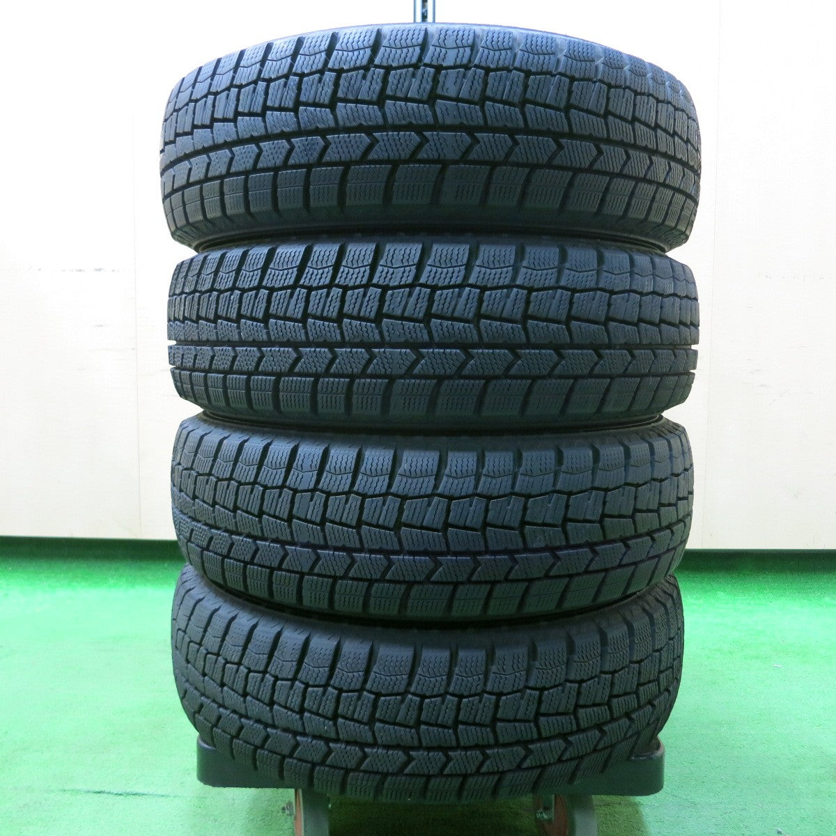 *送料無料* バリ溝！21年！キレイ！9.5分★スタッドレス 165/65R13 ダンロップ ウインターマックス WM02 SPORT ABELIA PCD100/4H★4043004イス