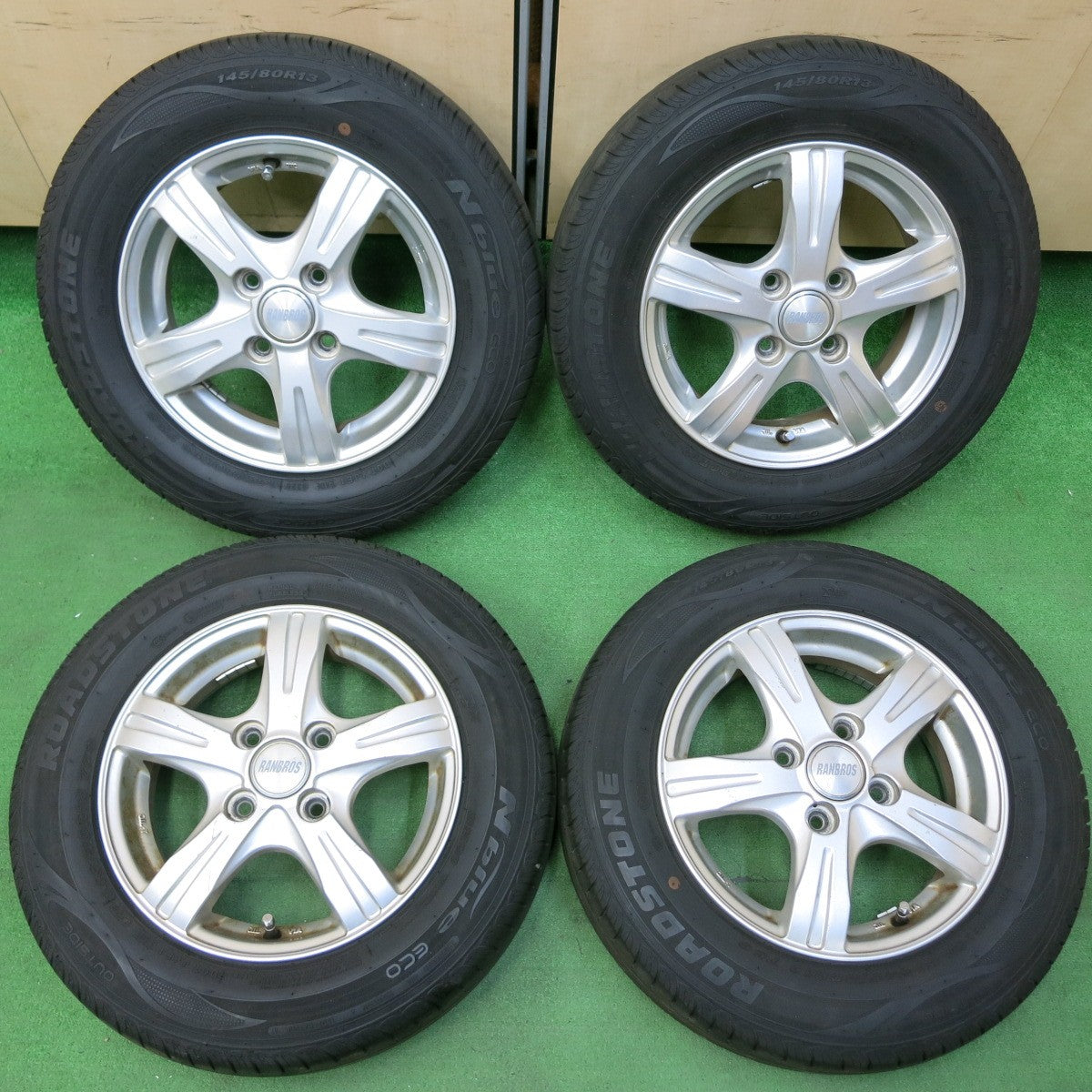 *送料無料* 4本価格！20年★145/80R13 ロードストーン N'blue ECO SH01 RANBROS ランブロス 13インチ PCD100/4H★4050212イノ