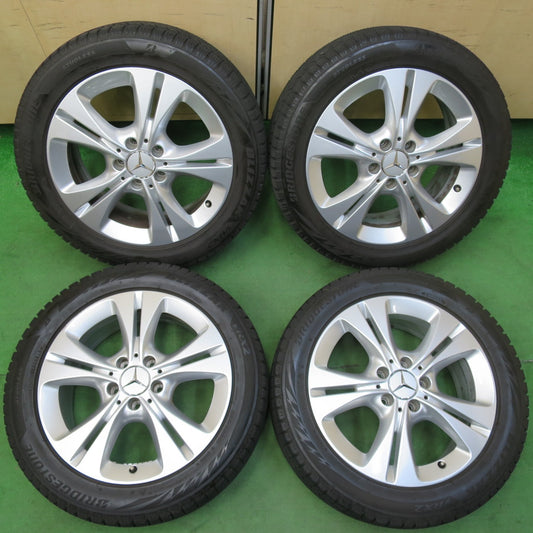 [送料無料] バリ溝！キレイ！8.5分★ベンツ Cクラス W205 純正 225/50R17 スタッドレス ブリヂストン ブリザック VRX2 17インチ PCD112/5H★4111104イス