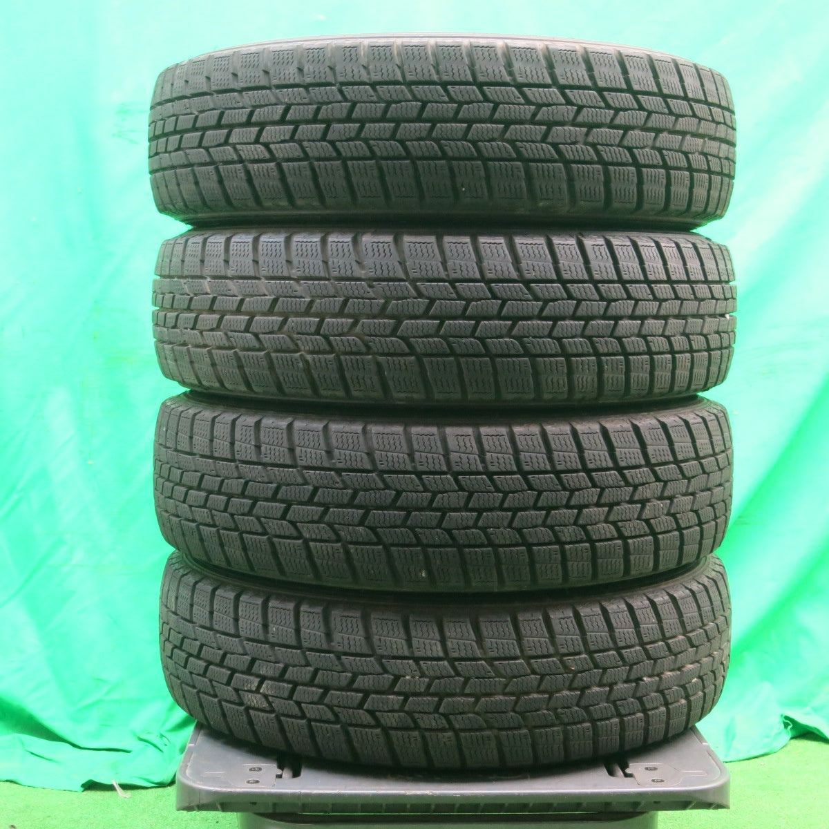 *送料無料* バリ溝！9.5分以上★スタッドレス 155/65R14 グッドイヤー アイスナビ6 ravrion RM01 ラブリオン 14インチ PCD100/4H★4042909ナス