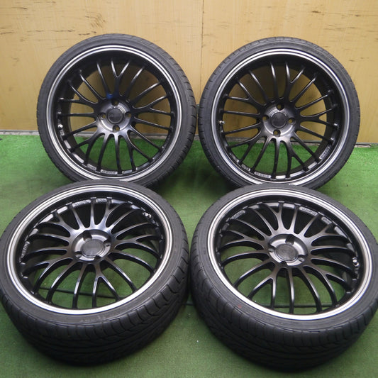 *送料無料* バリ溝！キレイ！9.5分★アバルト等 RAYS C345 PRIME 215/35R18 ATR SPORT レイズ 18インチ PCD98/4H★4030404Hノ