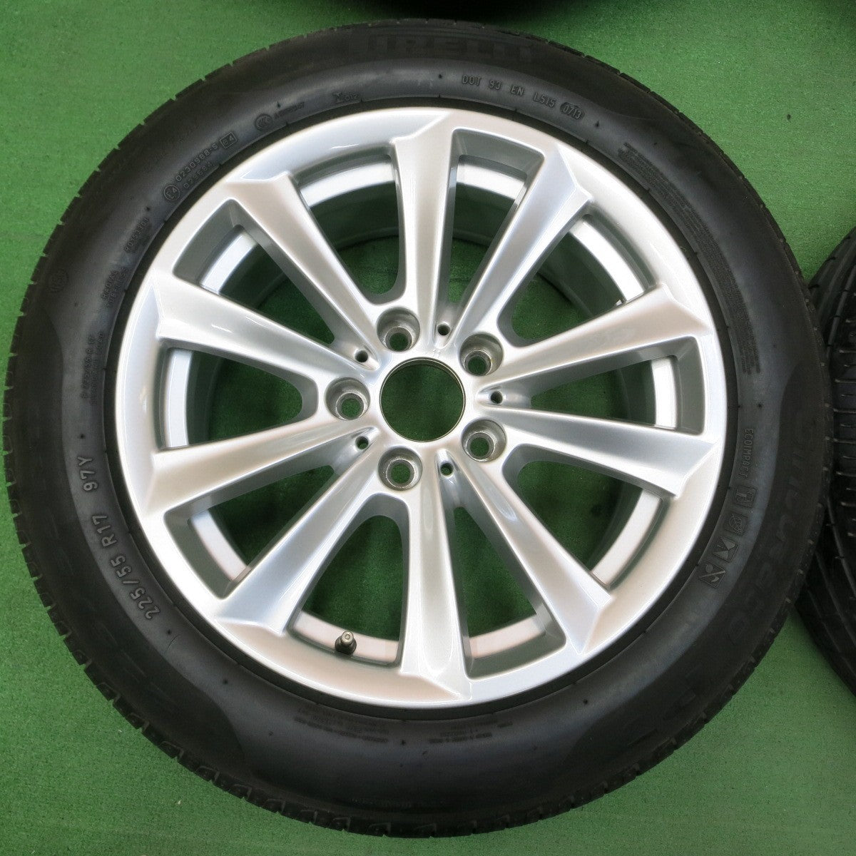 *送料無料* キレイ★BMW F10 5シリーズ 純正 225/55R17 ピレリ Cinturato P7 17インチ PCD120/5H★4050209イノ