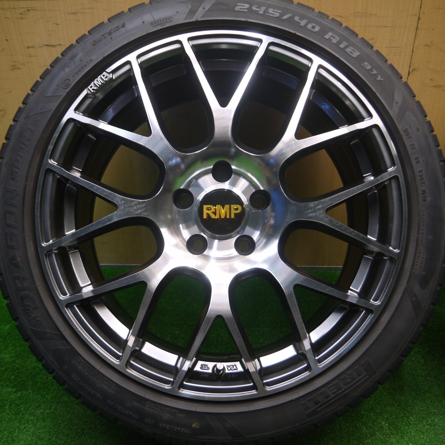 [送料無料] 4本価格★アウディ 等 RMP 028F 245/40R18 ピレリ ドラゴンスポーツ TM 18インチ PCD112/5H★4102204Hノ