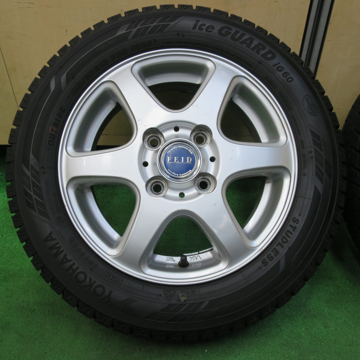 *送料無料* バリ溝！22年！9.5分★スタッドレス 155/65R13 ヨコハマ アイスガード iG60 FEID フェイド 13インチ PCD100/4H★4080105イス